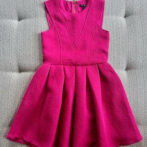 Miss Behave Girls Pink Pleated Fit & Flare Dress for Party/Wedding Guest, size 8